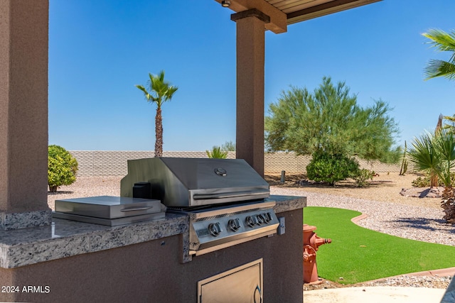 view of patio / terrace featuring area for grilling