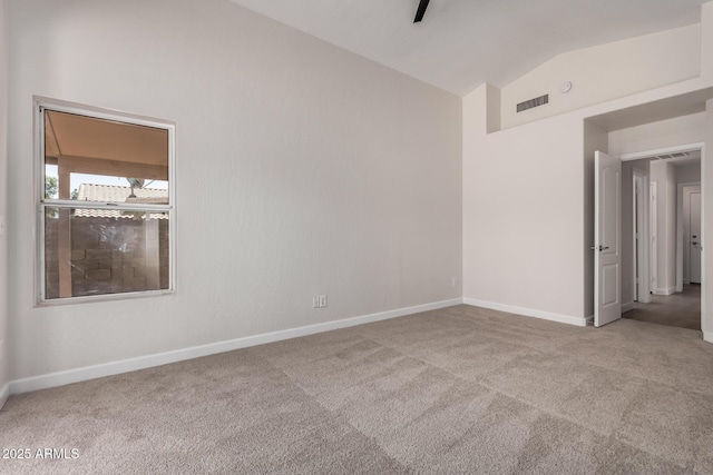 4526 E Bannock St, Phoenix, AZ 85044 - carpeted spare room featuring vaulted ceiling and baseboards