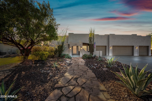 view of pueblo revival-style home