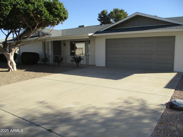 ranch-style house with a garage