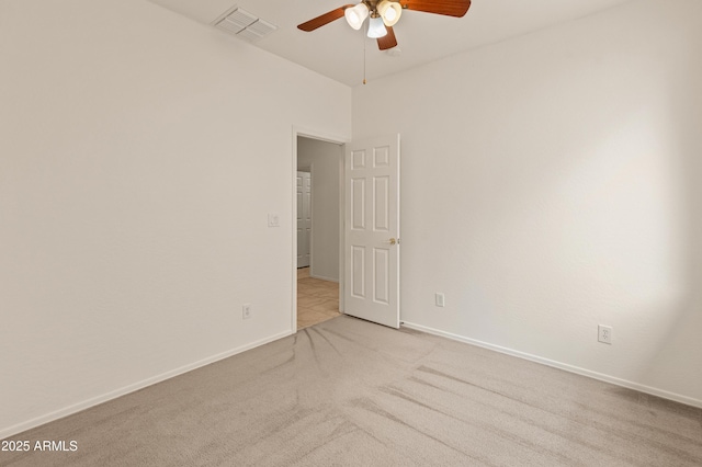39609 N White Tail Ln, Anthem, AZ 85086 - empty room featuring ceiling fan, baseboards, visible vents, and carpet