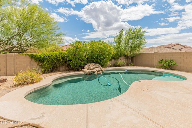 39609 N White Tail Ln, Anthem, AZ 85086 - view of pool with a fenced backyard, a patio, and a fenced in pool