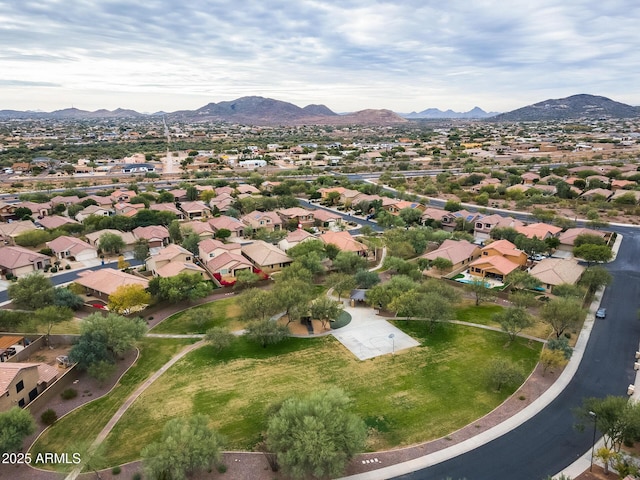 39609 N White Tail Ln, Anthem, AZ 85086 - birds eye view of property with a residential view and a mountain view