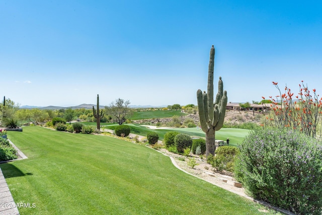 39609 N White Tail Ln, Anthem, AZ 85086 - view of yard featuring view of golf course and a mountain view