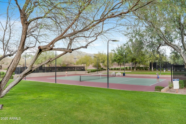 39609 N White Tail Ln, Anthem, AZ 85086 - view of sport court with fence and a yard