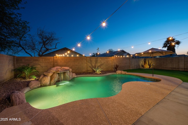 6309 W Hughes Dr, Phoenix, AZ 85043 - view of swimming pool featuring a fenced backyard and a patio area