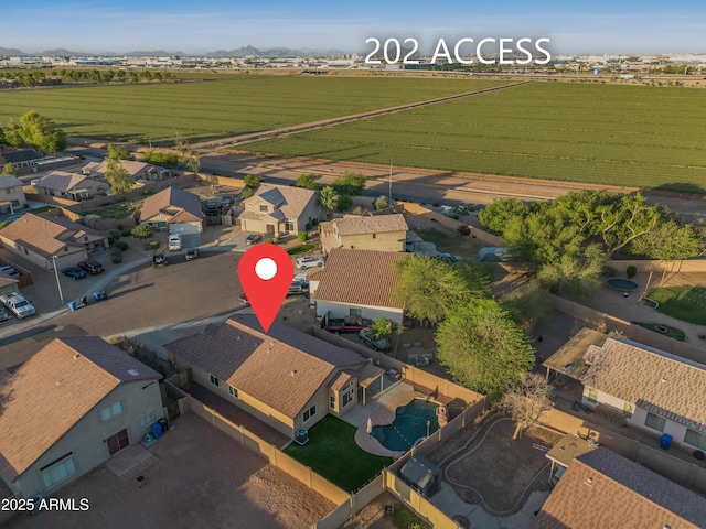 6309 W Hughes Dr, Phoenix, AZ 85043 - aerial view of sparsely populated area featuring nearby suburban area and farmland