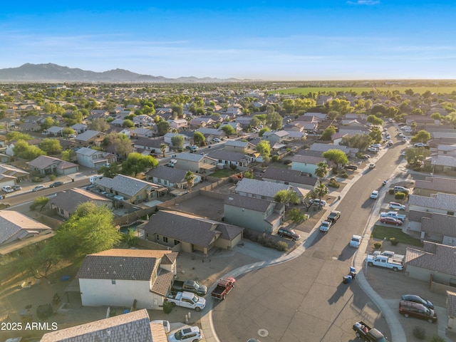 6309 W Hughes Dr, Phoenix, AZ 85043 - aerial view of property and surrounding area featuring nearby suburban area and mountains