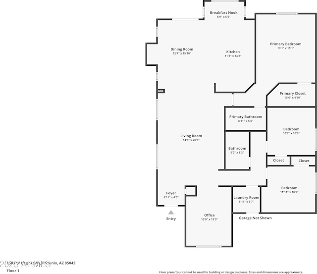 6309 W Hughes Dr, Phoenix, AZ 85043 - room layout