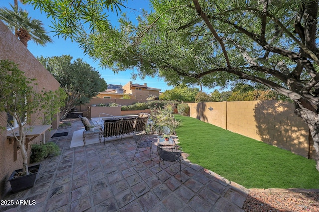 view of patio / terrace with an outdoor living space