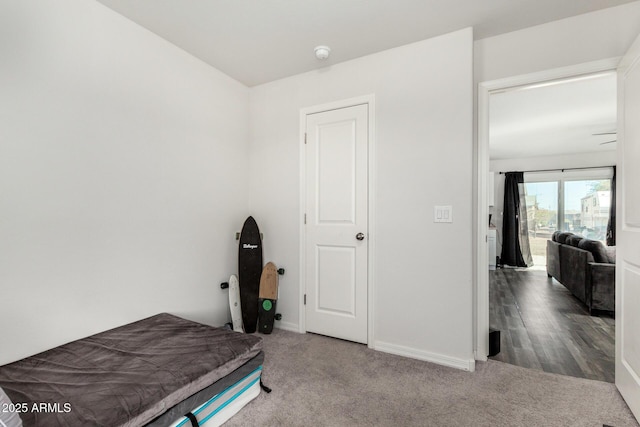 bedroom featuring carpet flooring