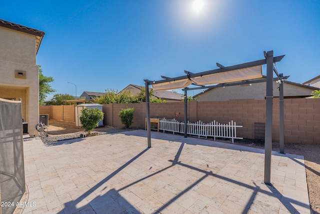 view of patio featuring central AC unit