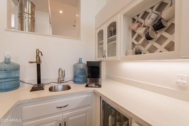 8502 E Santa Catalina Dr, Scottsdale, AZ 85255 - bar area with beverage cooler and a sink