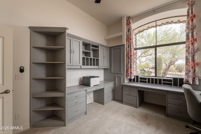 8502 E Santa Catalina Dr, Scottsdale, AZ 85255 - office area featuring built in study area and light colored carpet