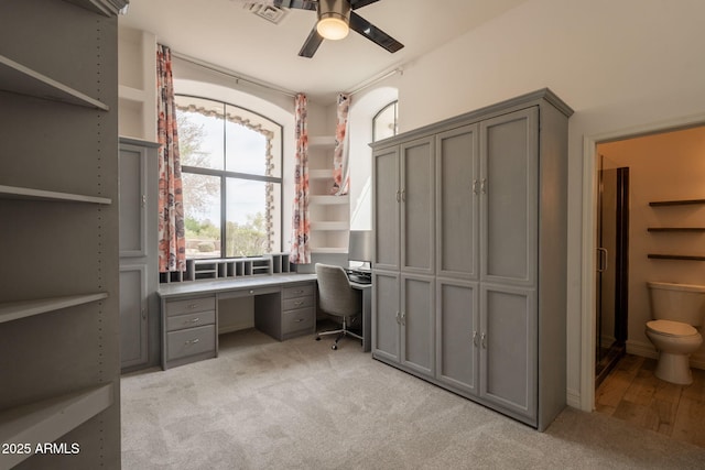 8502 E Santa Catalina Dr, Scottsdale, AZ 85255 - unfurnished office featuring a ceiling fan and light carpet