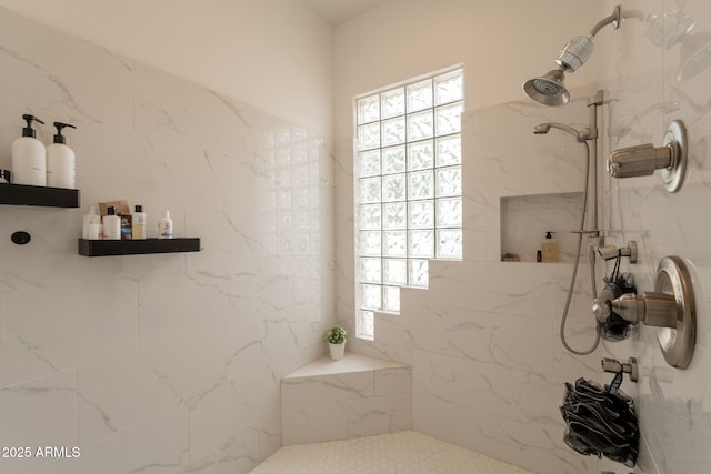 8502 E Santa Catalina Dr, Scottsdale, AZ 85255 - bathroom with a marble finish shower