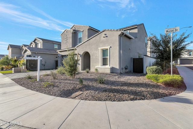 view of front of house featuring a garage