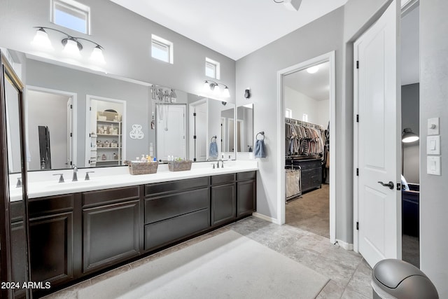 bathroom with vanity and a healthy amount of sunlight