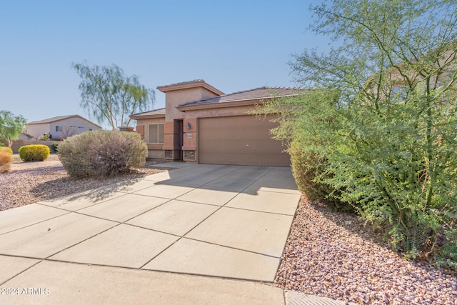 view of front of home featuring a garage