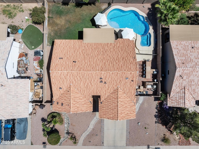 7736 W Tumblewood Dr, Peoria, AZ 85382 - view from above of property featuring a pool