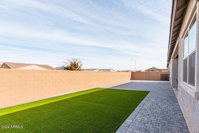 view of yard with a patio