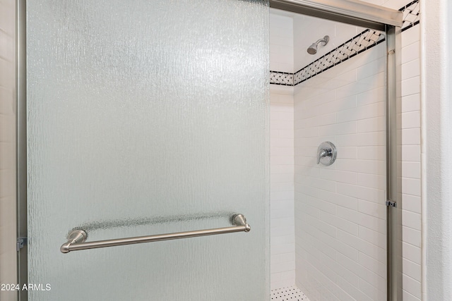 bathroom featuring walk in shower