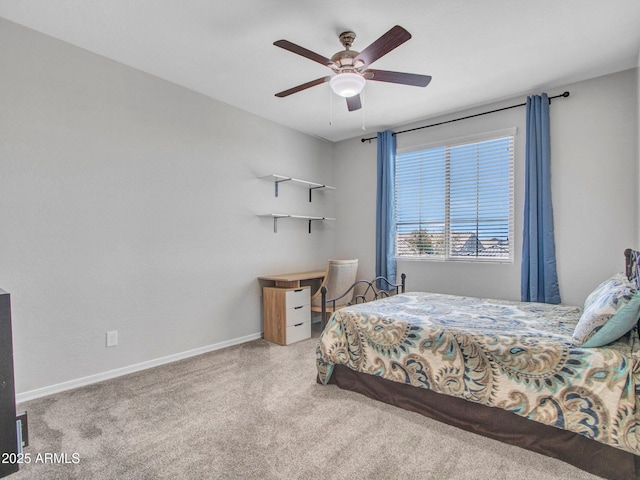 4132 W Tunnel Mine Rd, New River, AZ 85087 - carpeted bedroom with baseboards and a ceiling fan