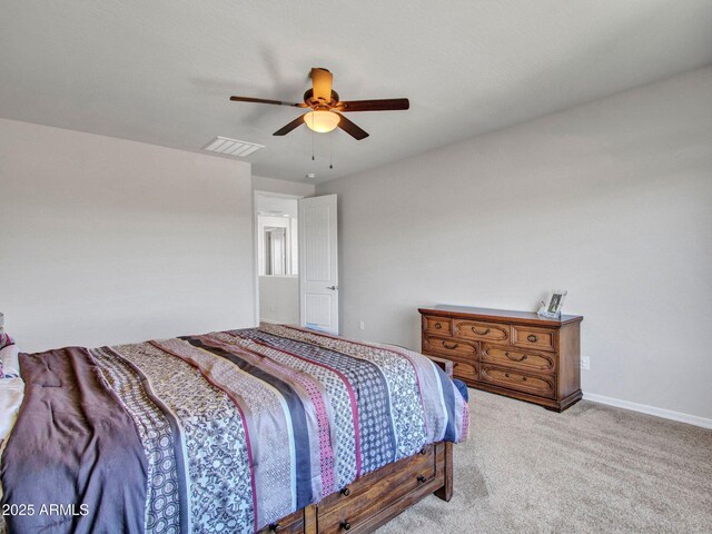 4132 W Tunnel Mine Rd, New River, AZ 85087 - carpeted bedroom featuring a ceiling fan and baseboards