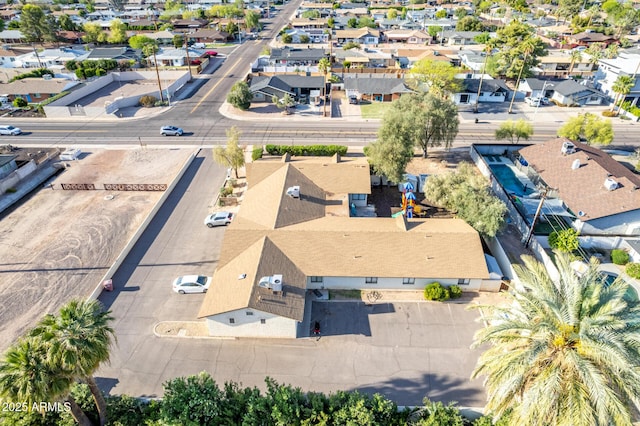aerial view of residential area