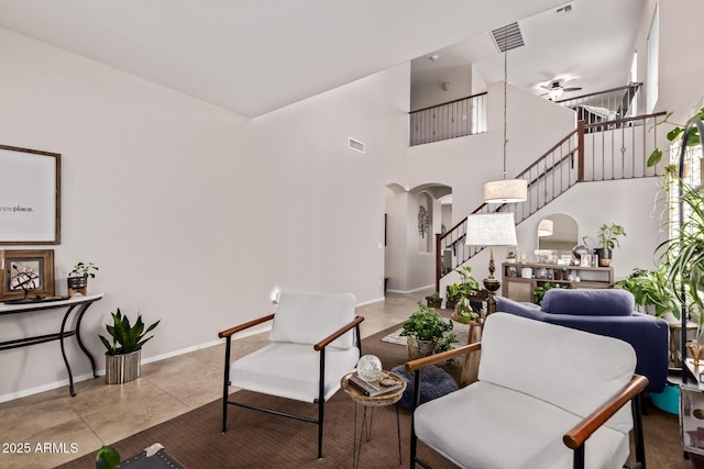 7031 W Lone Tree Trl, Peoria, AZ 85383 - building lobby with stairway and a towering ceiling