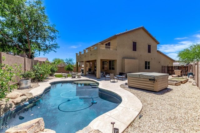 7031 W Lone Tree Trl, Peoria, AZ 85383 - view of pool with a patio and a fenced backyard