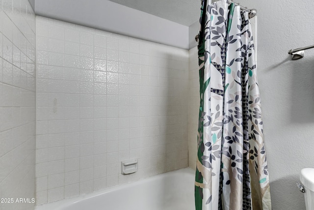 3106 S Extension Rd, Mesa, AZ 85210 - full bathroom with shower / bathtub combination with curtain and toilet