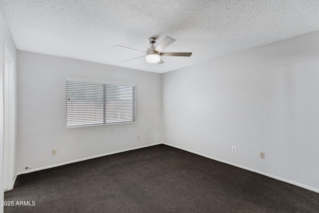 3106 S Extension Rd, Mesa, AZ 85210 - empty room featuring ceiling fan, carpet, a textured ceiling, and baseboards
