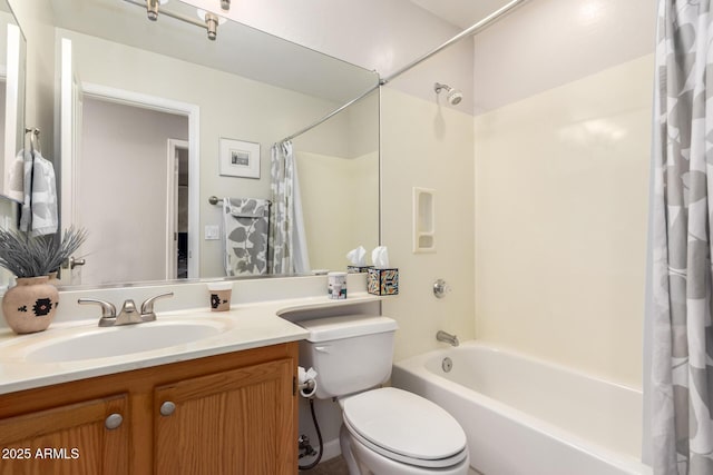 3412 E Kristal Way, Phoenix, AZ 85050 - full bath with shower / tub combo with curtain, toilet, and vanity