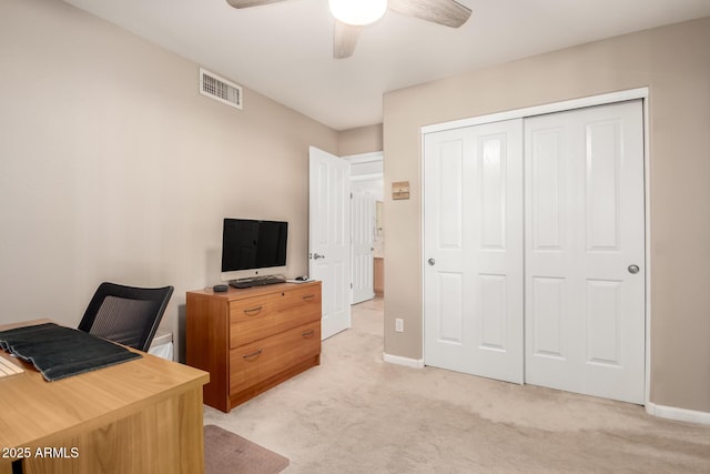 3412 E Kristal Way, Phoenix, AZ 85050 - office with light colored carpet, ceiling fan, and baseboards