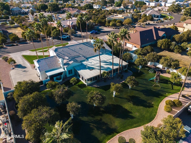 bird's eye view with a residential view