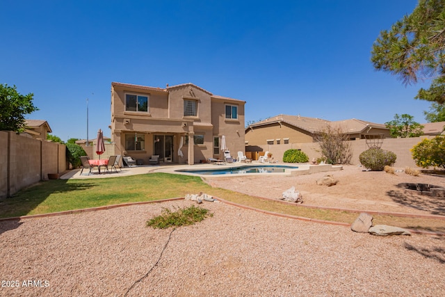 3381 E Canary Way, Chandler, AZ 85286 - back of house with a patio area, stucco siding, and a fenced backyard