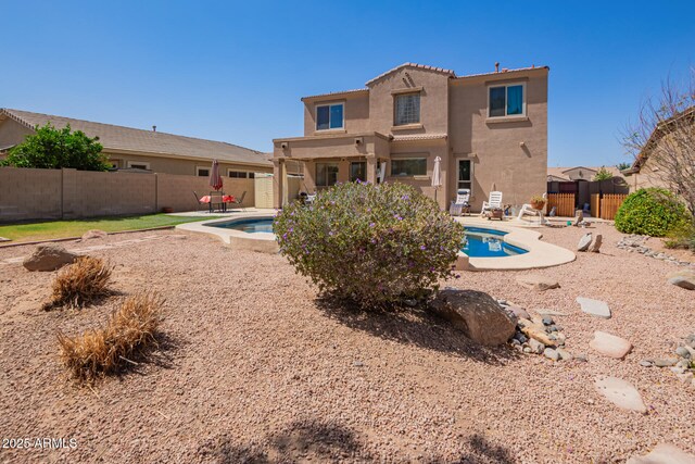 3381 E Canary Way, Chandler, AZ 85286 - view of swimming pool with a fenced backyard and a patio