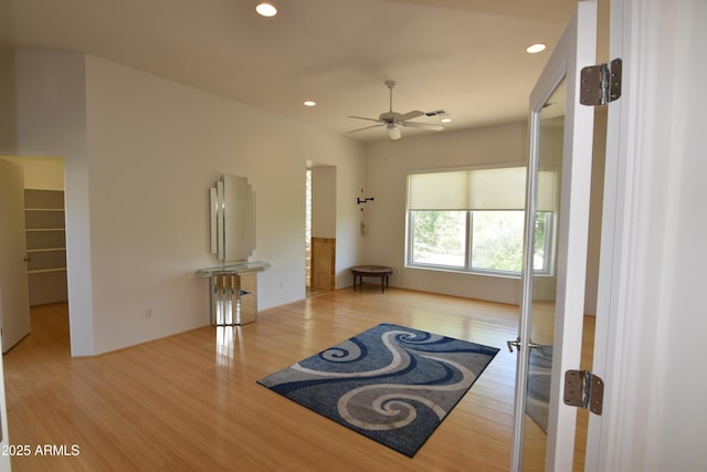 2570 E Manzanita St, Apache Junction, AZ 85119 - spare room with ceiling fan, wood finished floors, and recessed lighting