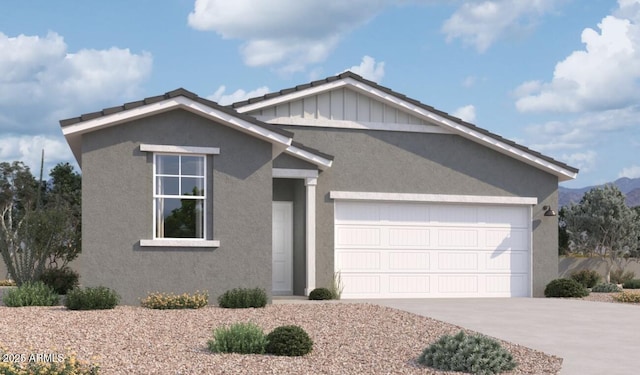 47451 W Kenner Dr, Maricopa, AZ 85139 - ranch-style house featuring stucco siding, an attached garage, and driveway