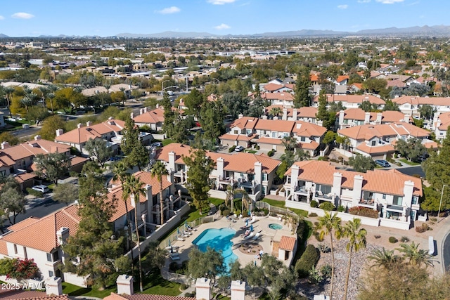 aerial view featuring a residential view