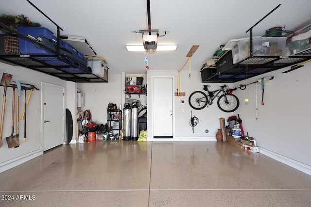 garage featuring a garage door opener