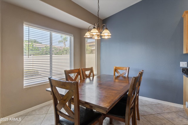 20464 E Bronco Dr, Queen Creek, AZ 85142 - dining room featuring a chandelier and light tile patterned flooring