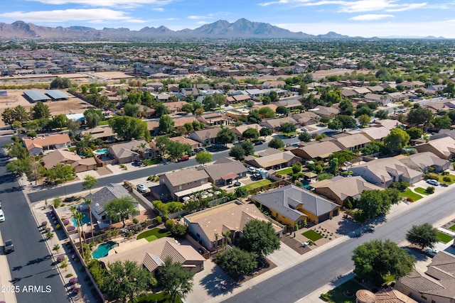 20464 E Bronco Dr, Queen Creek, AZ 85142 - aerial view of residential area with mountains
