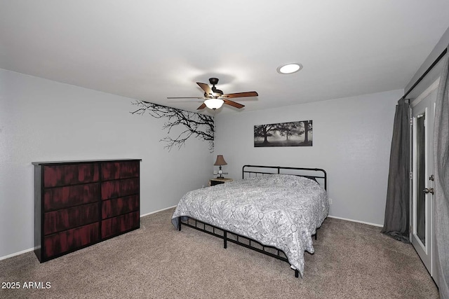 5634 N 39th Ave, Phoenix, AZ 85019 - carpeted bedroom with recessed lighting, ceiling fan, and baseboards