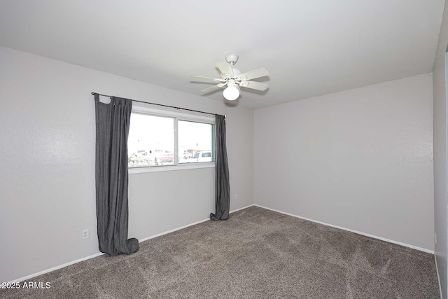 5634 N 39th Ave, Phoenix, AZ 85019 - carpeted spare room featuring baseboards and ceiling fan