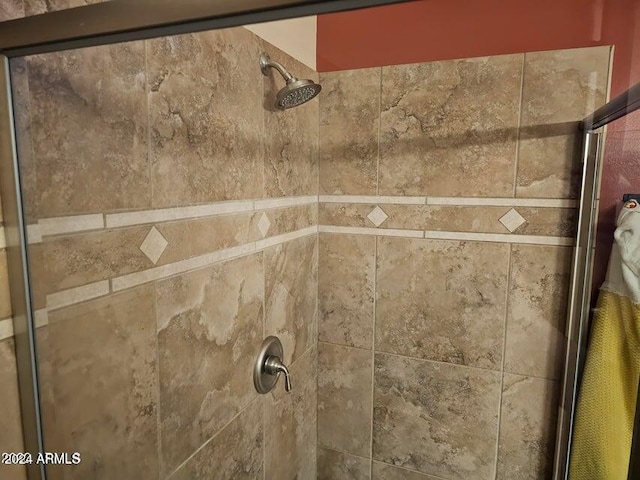 room details with a tile shower