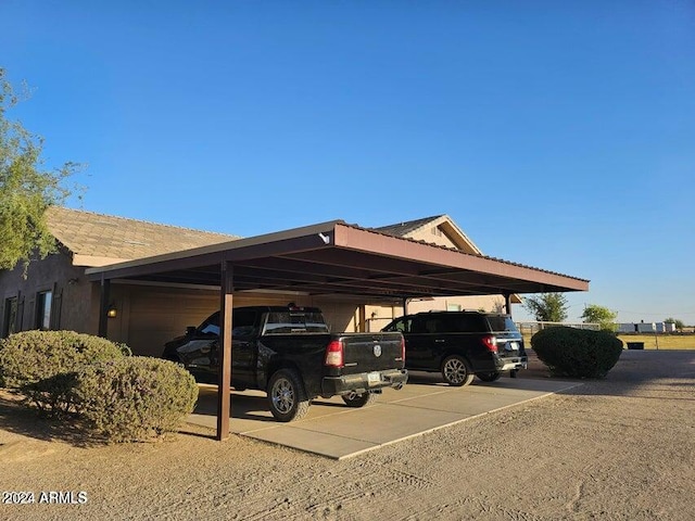 view of parking / parking lot