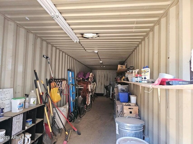 view of storage room