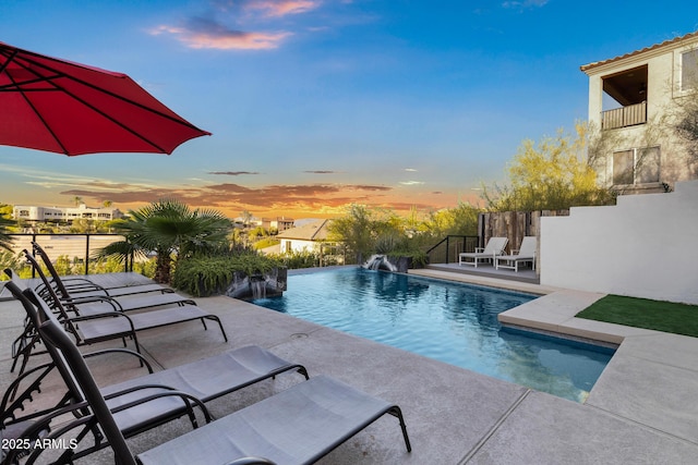 15444 E Sunburst Dr, Fountain Hills, AZ 85268 - view of swimming pool with a patio and fence